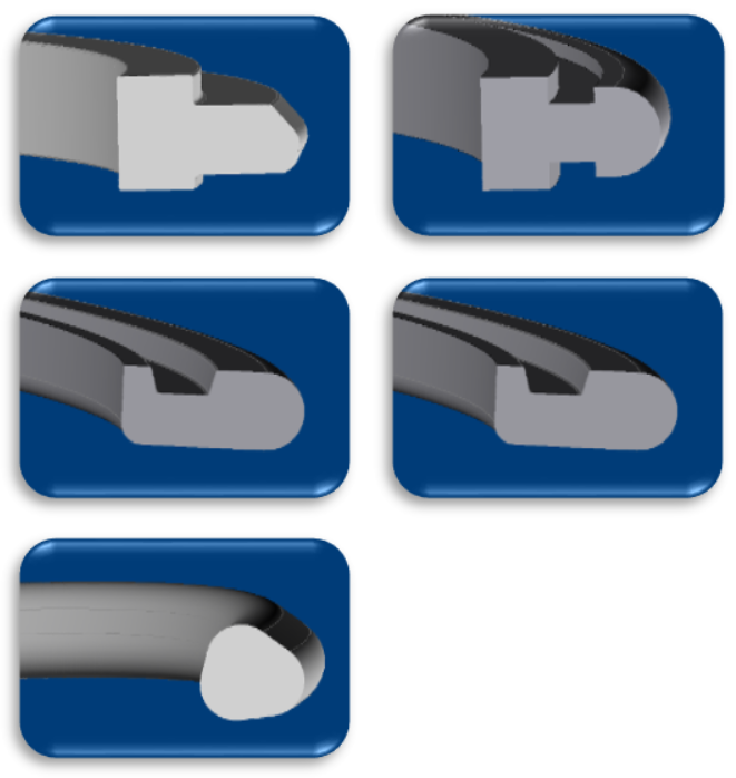 Autres profils de joints de lentille